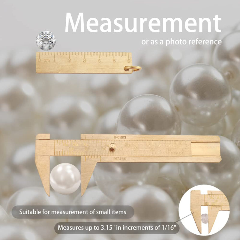Brass Vernier Caliper, Double Scales Vernier Caliper Measuring Gauge Mm