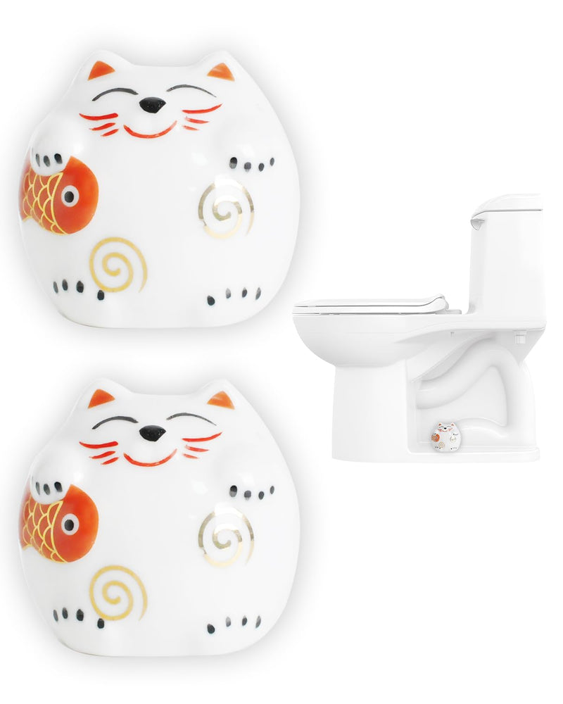 (2-pack) Ceramic toilet bolt cover decorative caps Interesting screw caps and floor bolt replacement accessories Suitable for home decoration ornaments in bathrooms, living rooms and other scenes