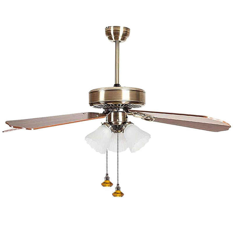 Ceiling Fan Pull Chain Set - 2 pieces Amber Diamond Fan Pull Chains 20 Inch Ceiling Fan Chain Extender with Chain Connector Home Wedding Decor Ornament Pendant