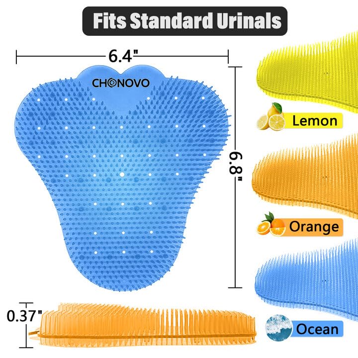 Urinal Screen Deodorizer 12 Pack,Urinal Cakes Deodorizer Bulk Urinal Mats Screens Scented Anti Splash Urinal Pads for Men Bathroom Office School (4 Pcs Ocean Breeze 4 Pcs Lemon 4 Pcs Orange)