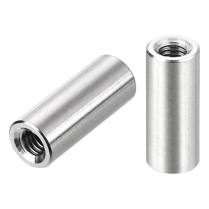 uxcell Round Weld Nuts, M6 x 10mm x 25mm Weld On Bung Female Nut Threaded - 201 Stainless Steel Insert Weldable 20pcs