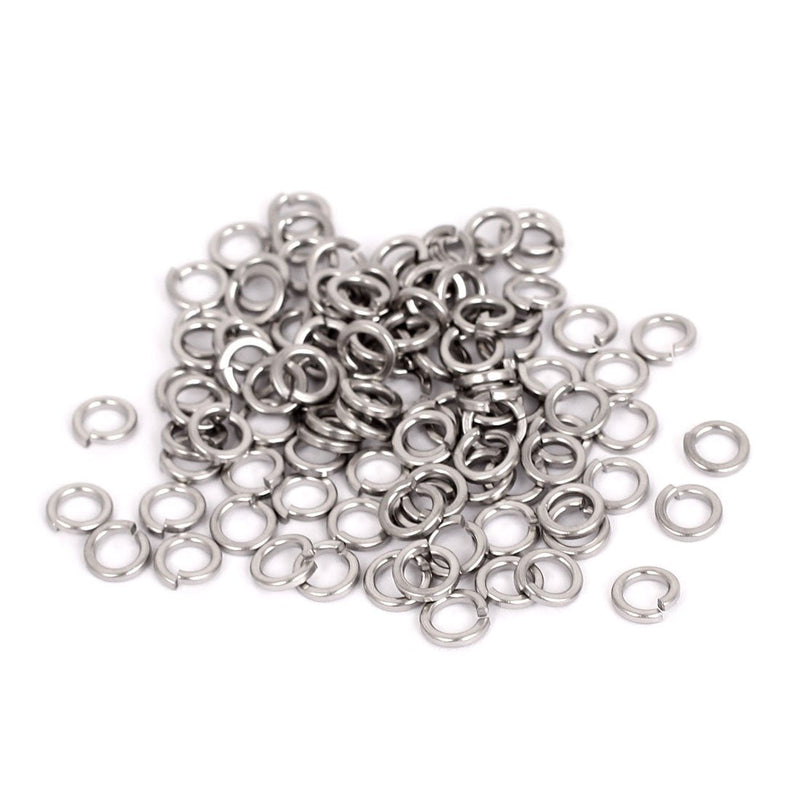 uxcell M4 304 Stainless Steel Split Lock Spring Washers Screw Gasket 100pcs