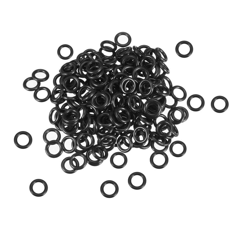 uxcell Nitrile Rubber O-Rings 10mm OD 6mm ID 2mm Width, Metric Sealing Gasket for Automotive Machine Plumbing, Pack of 200 6x10x2mm