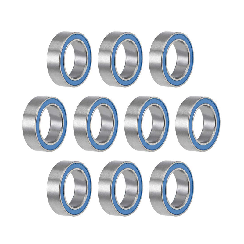 uxcell MR128-2RS Deep Groove Ball Bearings 8mm Inner Dia 12mm OD 3.5mm Bore Double Sealed Chrome Steel Blue Seal Z2 10pcs 8mmx12mmx3.5mm