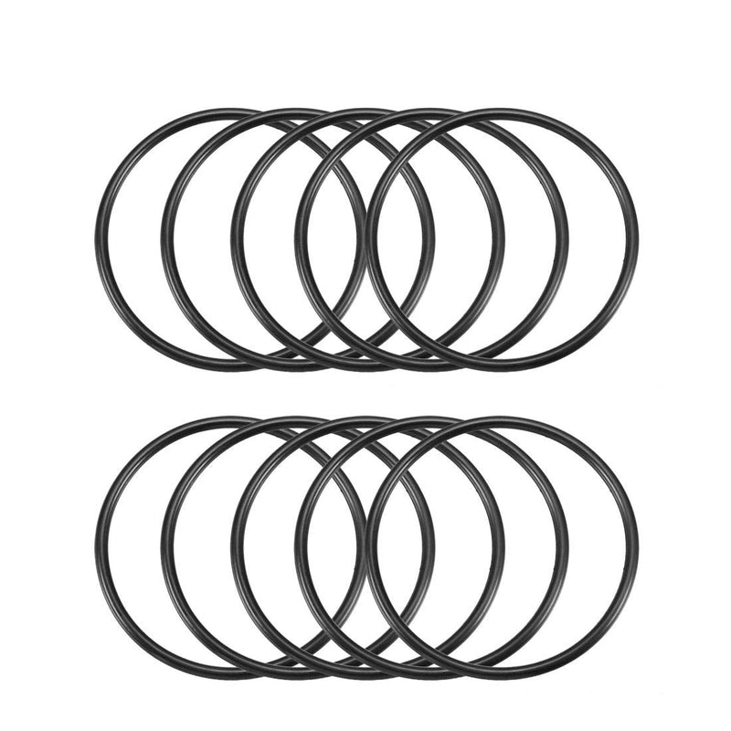 uxcell Nitrile Rubber O-Rings 65mm OD 59mm ID 3mm Width, Metric Sealing Gasket, Pack of 10