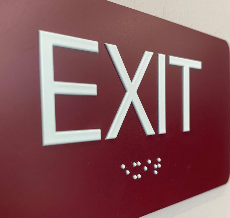 ADA Compliant NOT AN EXIT Sign Tactile With Braille – 6"x5 - View #5