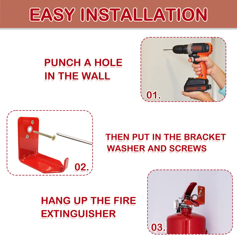 6 Pieces Fire Extinguisher Holder Extinguisher Mount And 6 Pieces Fire