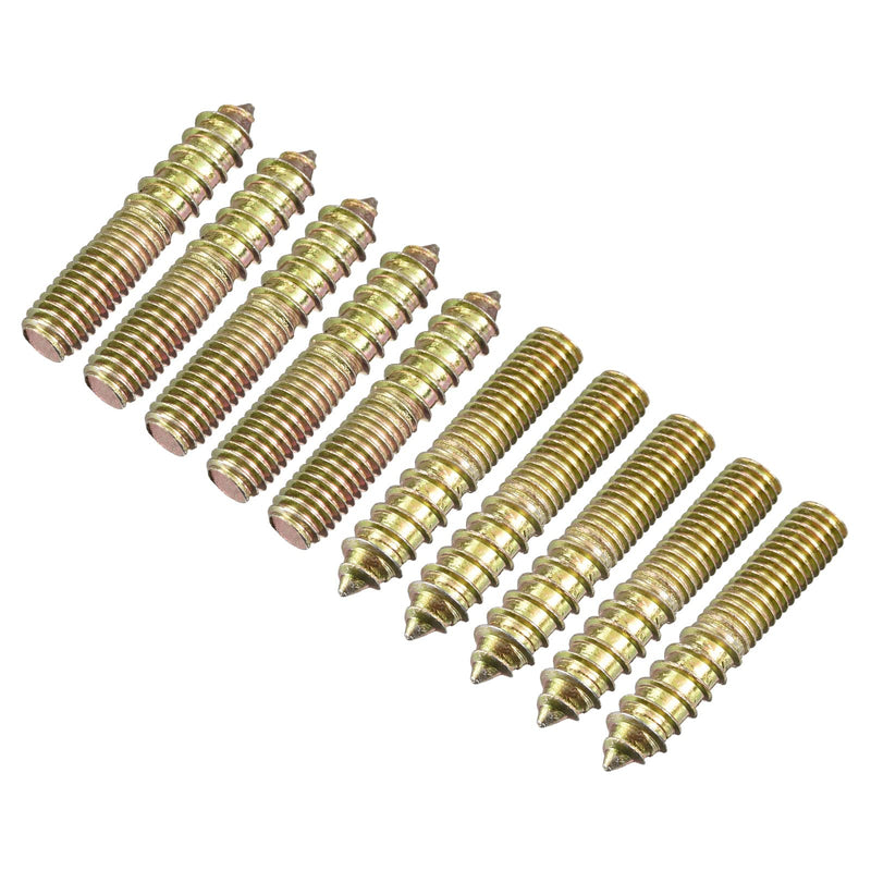 uxcell M8x40mm Hanger Bolts, 24pcs Double Ended Thread Dowel Screws for Wood Furniture Connecting 40mm