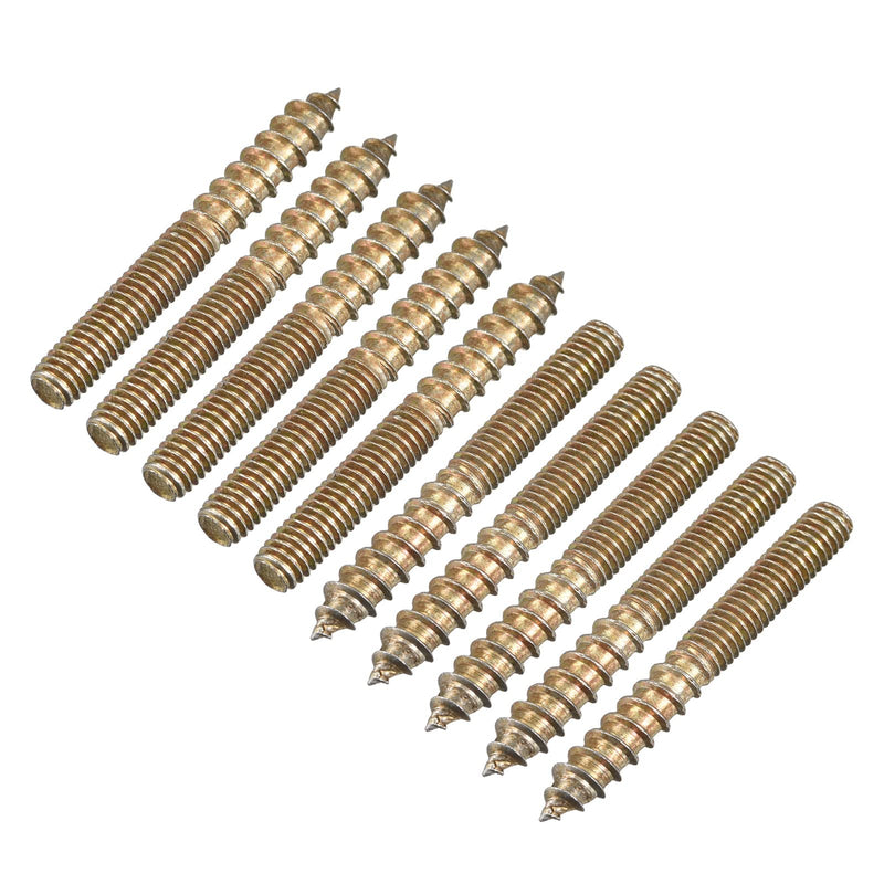 uxcell M6x50mm Hanger Bolts, 24pcs Double Ended Thread Dowel Screws for Wood Furniture Connecting