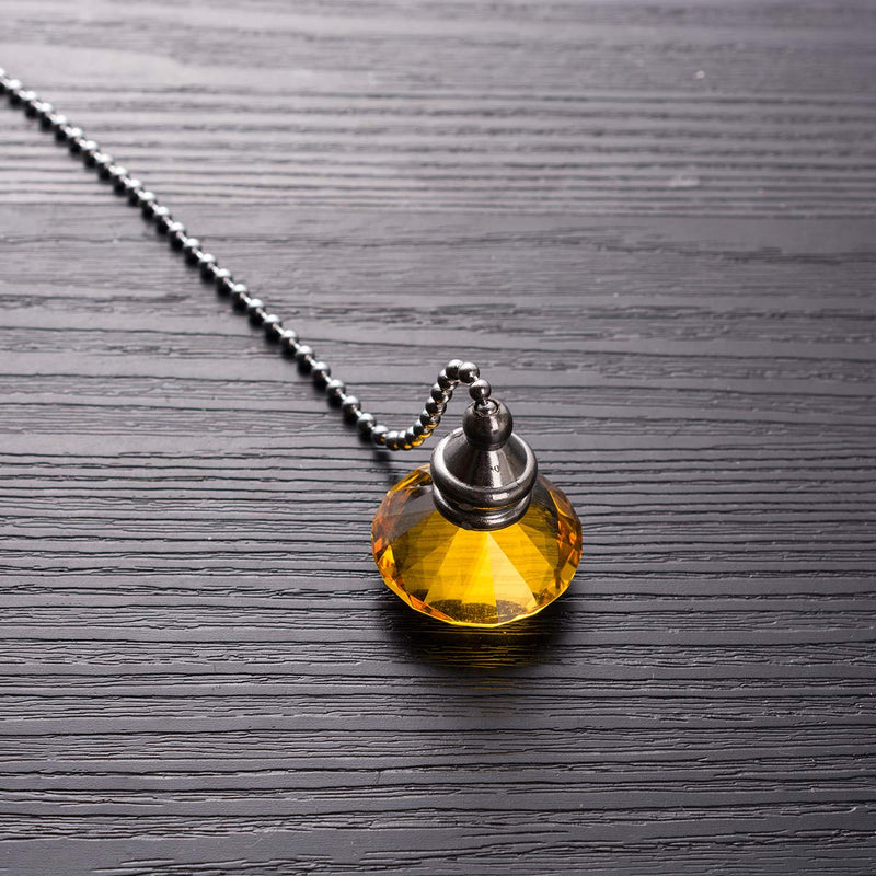Ceiling Fan Pull Chain Set - 2 pieces Amber Diamond Fan Pull Chains 20 Inch Ceiling Fan Chain Extender with Chain Connector Home Wedding Decor Ornament Pendant