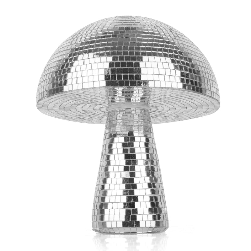 Creative Mushroom Disco Ball for Party, Table Decor Mirror Retro Handmade Disco Ball Mushroom Shape Home Art Decorations,Bar Ornaments(Silver, S(5.9'')) S(5.9'') Silver