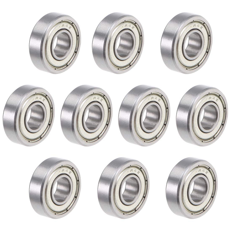 uxcell R4ZZ Ball Bearing 1/4-inchx5/8-inchx0.196-inch Double Shielded ABEC-1 Bearings 10pcs 1/4"x5/8"x0.196"