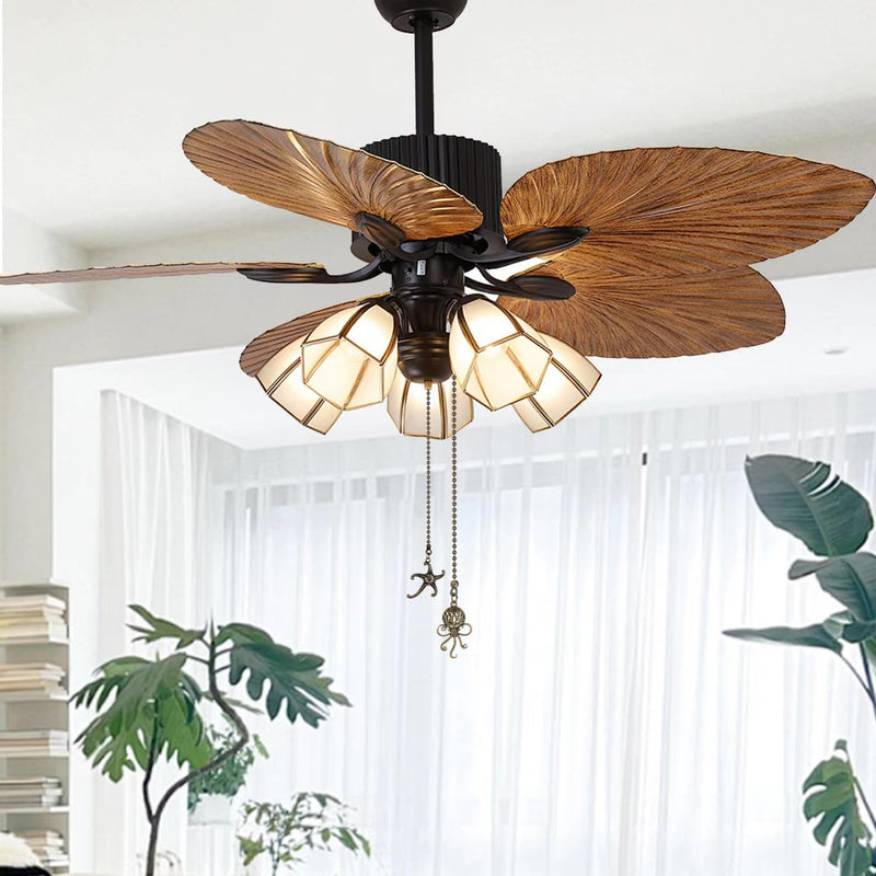 Starfish and Octopus Ceiling Fan Pull Chain, Sea Ocean Theme Pulls Charm Extension Decorative,12in 3mm Diameter Beaded Fan Light Pull Chains Extender Ornaments for Kids Room,Bronze