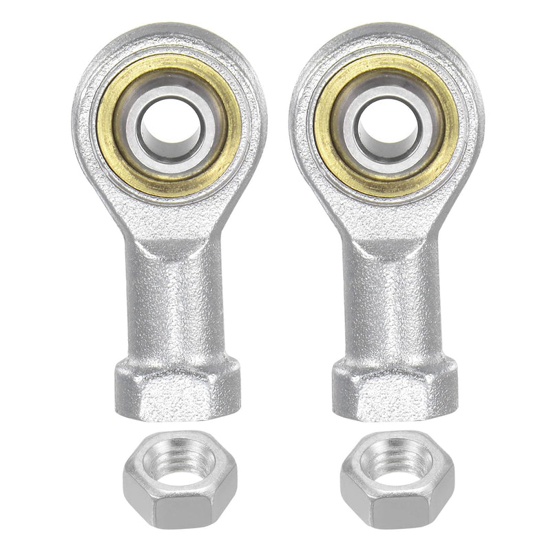 uxcell PHSA6 M6 Female Rod End Bearing Set - 2pcs of M6x1.0 Left and Right Hand Thread Rod Ends with Jam Nuts