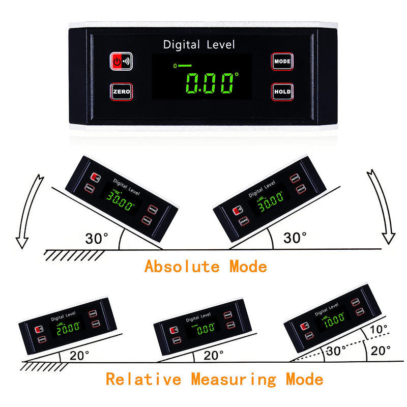 Rapporteur Numérique / Niveau Digital Avec Rainure En V - DL1903, Portable Et Magnétique
