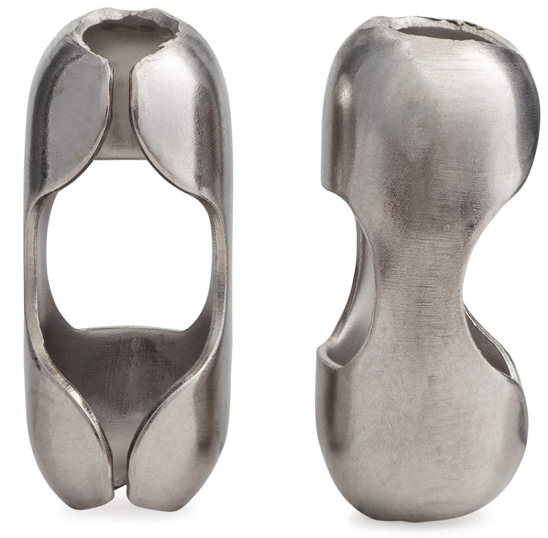 #10 B-Type Connector (100 Pack) for Beaded Ball Chain for Indoor use USA Made (Nickel Plated Steel) Nickel Plated Steel