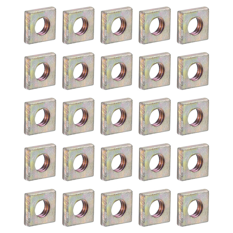uxcell M4-0.7x2.2 Square Nuts, Carbon Steel Zinc Plated Coarse Thread Square Nuts Fasteners for Home Repairs and Professional Engineering, Colorful 300pcs M4-0.7x2.2mm 300