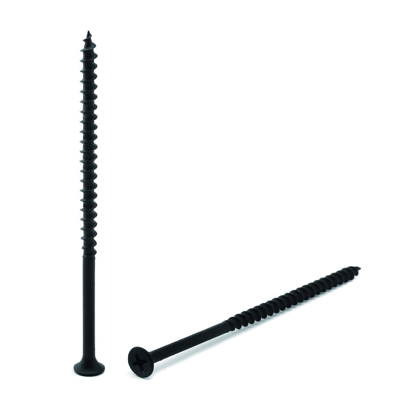 #6 x 4" Wood Screw 50PCS Black Phosphate Coated Stainless Flat Truss Head Fast Self Tapping Drywall Screws by SG TZH 50 #6 x 4"