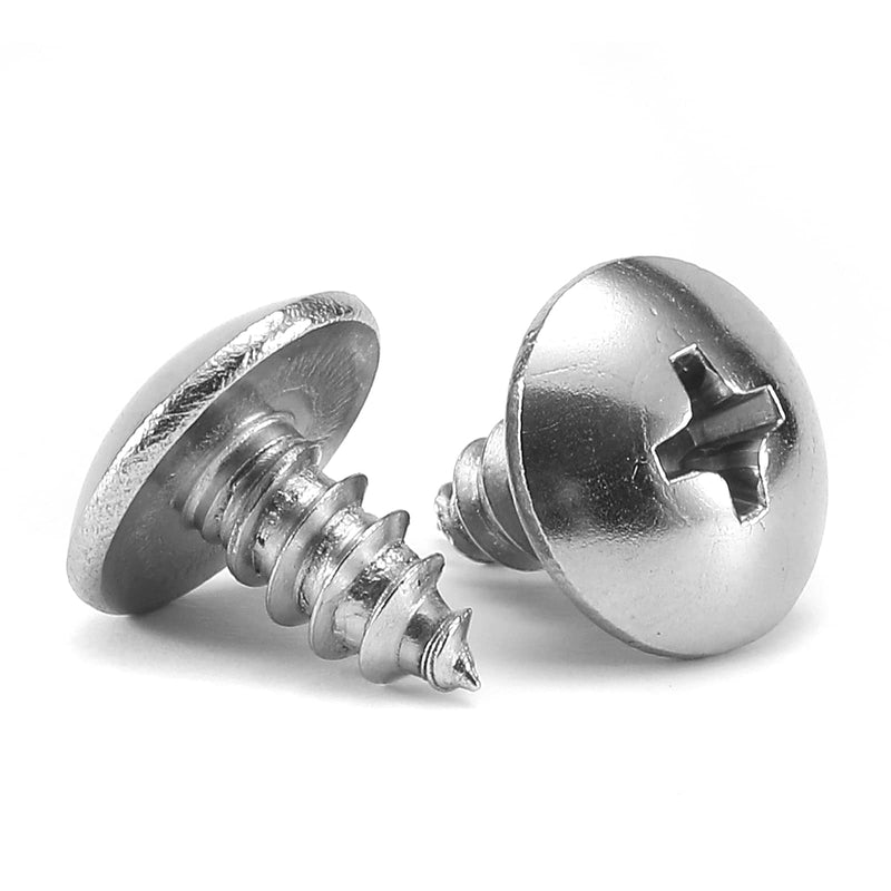 #4 x 1/4" Wood Screw 100Pcs Truss Head Phillips 18-8 (304) Stainless Steel Fast Self Tapping Screws by SG TZH #4 x 1/4"
