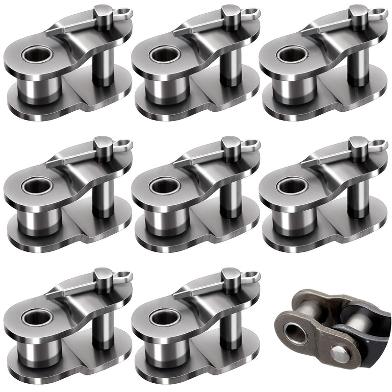 #40 8 PCS Roller Chain Offset Half Link, Carbon Steel Half Link Crank Link for 08A Chain #40 #40 8 PCS Roller Chain Offset Half Link
