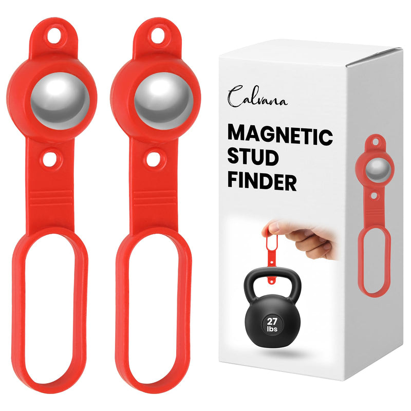 (2-Pack) Calvana Magnetic Stud Finder - 27 lbs of Pull Power Stud Ball, Detects Nails, Screws, and Metal, Through 5/8" Drywall, Wood or 3/4" Plywood Paneling, No Batteries Required, 52300