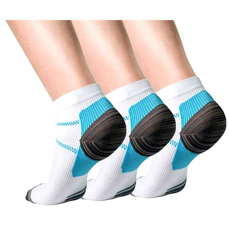 Plantar Fasciitis Socks 3 Pack Foot Care Compression Stockings Running Socks for Women Men Relieve Pain Support Heel Arch Ankle SM - NewNest Australia