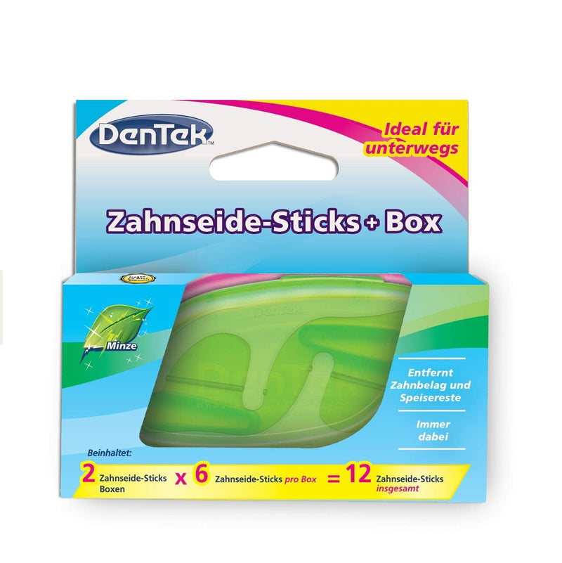 DenTek On the Go 6 dental floss sticks in 2 colored boxes NewNest