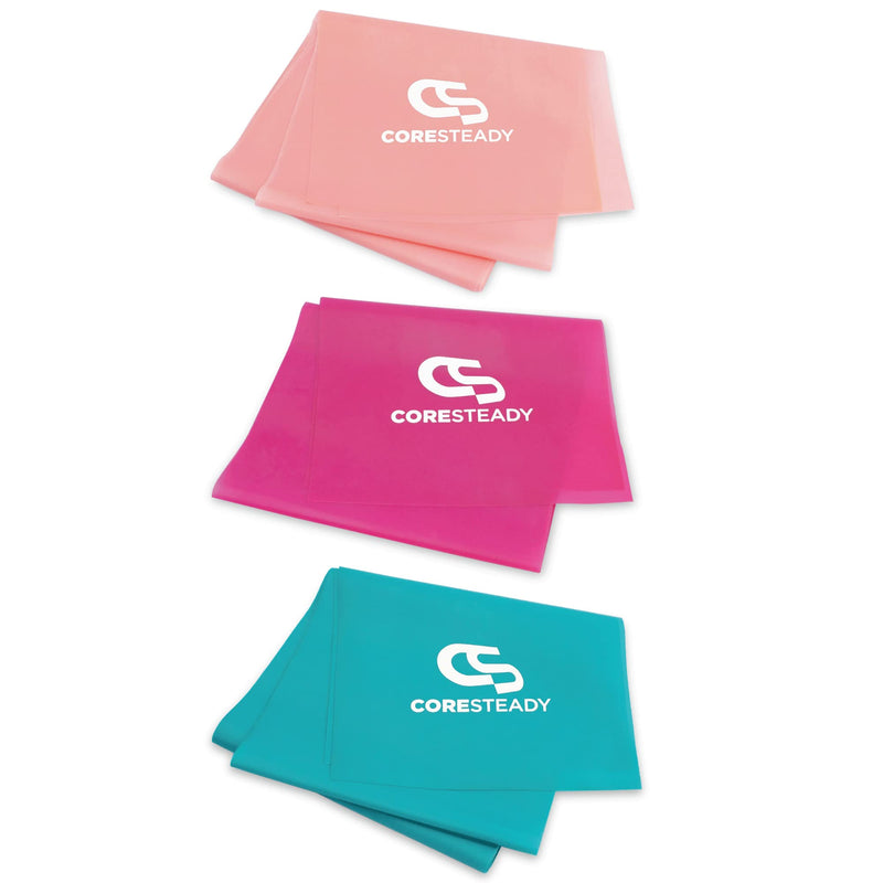 Coresteady Resistance Band For Men & Women - Exercise Band to Build Strength, Flexibility, Muscle & Tone - For Fitness, Stretching, Pilates, Physio & Yoga - With Exercise Guide 6. 3 SET 2 Metre - NewNest Australia