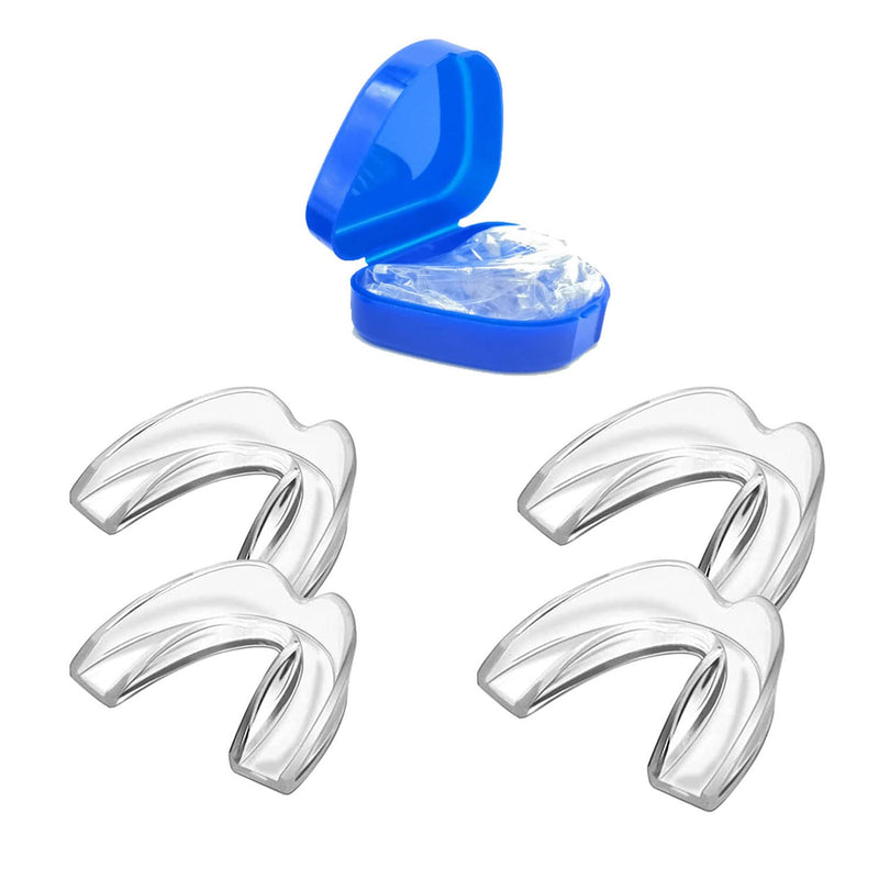 Mouth Guard for Grinding Teeth and Clenching, 4 Pack/2 Sizes Reusable Mouth Guard for Grinding Teeth Dental Night Guards to Prevent Bruxism, Improve Sleep Quality - NewNest Australia