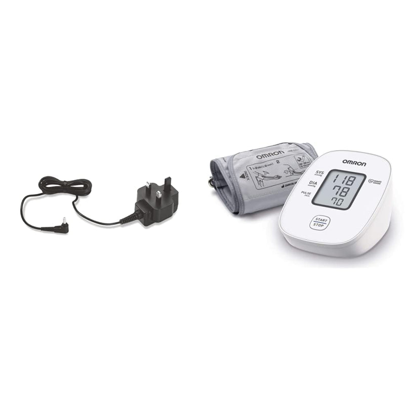OMRON Original UK AC Adapter (HHP-BF01) for OMRON upper arm blood pressure monitors + OMRON X2 Basic – Automatic Upper Arm Blood Pressure Monitor for Home Use, Clinically Validated - NewNest Australia