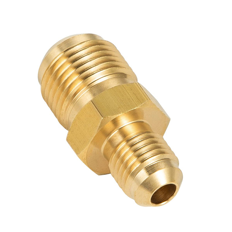 Breezliy 2 PCS Brass Tube Coupler Pipe Flare Fitting Union Connector Gas Adapter 3/8" Male Flare x 1/4 Inch Male Flare 2PCS 3/8 x1/4 - NewNest Australia