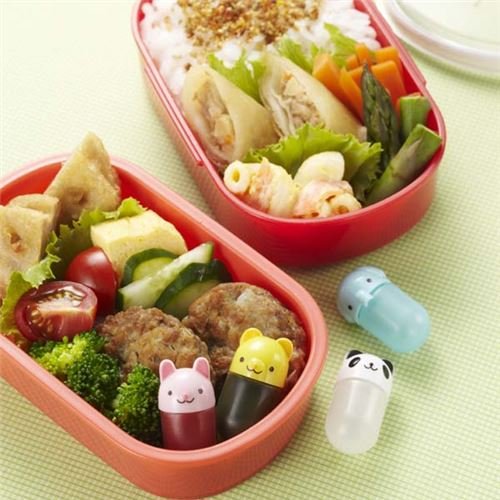 Torune Lunch Bento Soy Sauce Case Container with Dropper, Animals