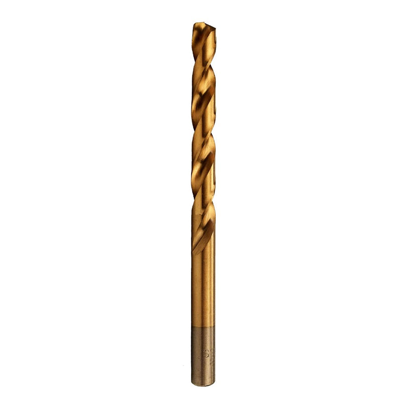 Pack of 12, 9/64-Inch Titanium Nitride Coated Drill Bit, High Speed Steel, Jobber Length, for Metal, Plastic, Wood - NewNest Australia