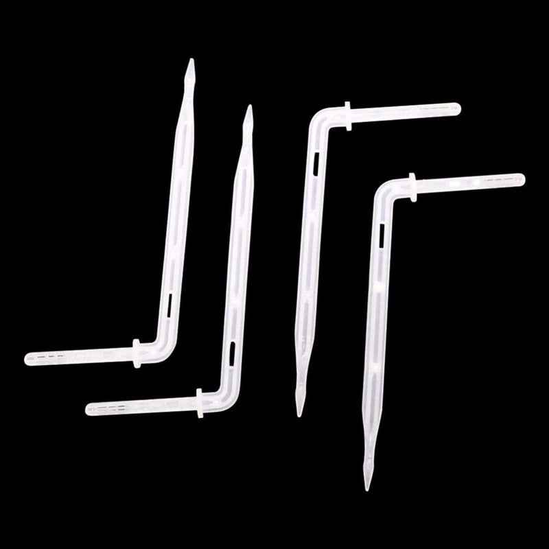 CoscosX 10 Sets White Drip Emitters with 3-Way Connector Curved Arrow Dripper Potted Plants Bend Sprinklers Garden Automatic Irrigation System for 4/7mm Hose Patio Watering Cooling Irrigation Kit - NewNest Australia