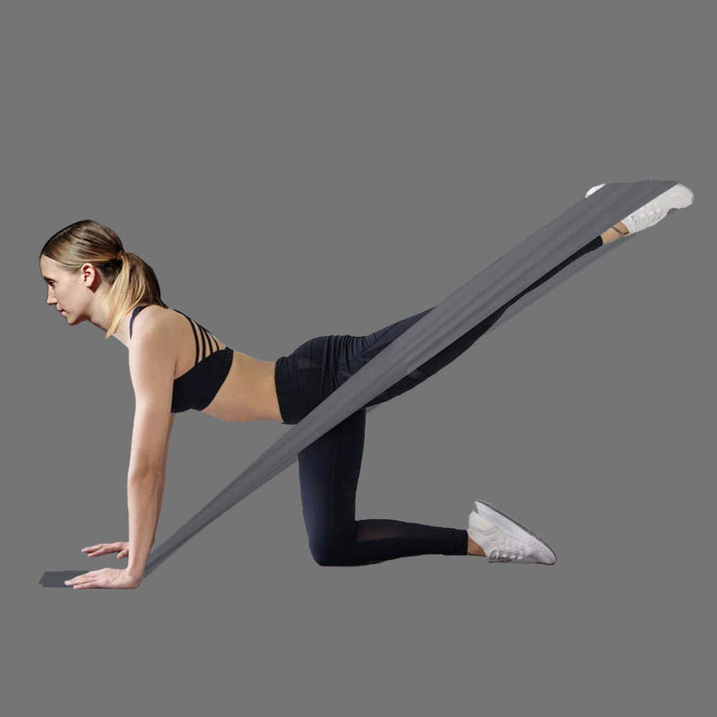 A AZURELIFE Resistance Bands Set, Professional Non-Latex Elastic Exercise Bands, 5 ft. Long Stretch Bands for Physical Therapy, Yoga, Pilates, Rehab, at-Home or The Gym Workouts, Strength Training Gray - NewNest Australia