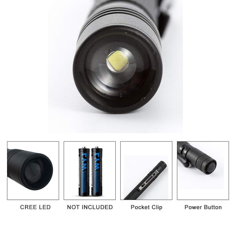 LED Pen Light Flashlight, Zoomable 3 Modes Super Bright Pocket Pen Flashlight with Adjustable Focus, Powered By 2AAA Battery(Not Include) IP54 Waterproof Perfect for Emergency, Inspection, Repair 1PCS Pen Flashlight - NewNest Australia
