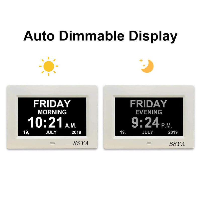 SSYA Digital Calendar Alarm Clock 12 Alarm Options Level 5 Auto ssya-digital-calendar-alarm-clock-12-alarm-options-level-5-auto