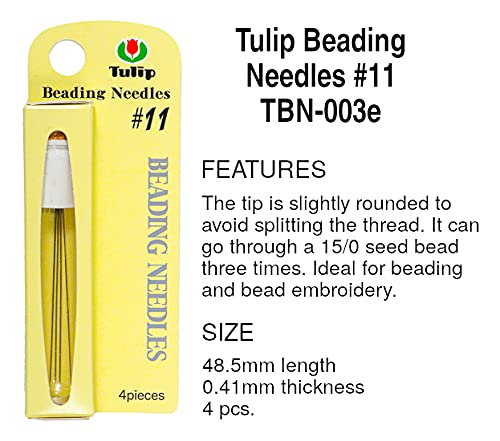 2 Tulip Beading Needles 47.5mm Size #12