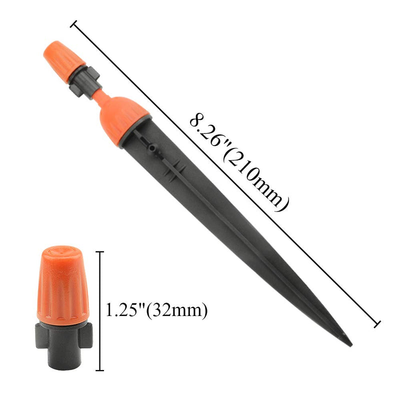 XINGYHENG 50Pcs(25Pairs) Micro Garden Irrigation Kit 360 Degree Adjustable Misting Drippers Atomizing Connector Spray Misting Dripped Closed Integral Emitter Nozzle Sprinkler Irrigation System - NewNest Australia
