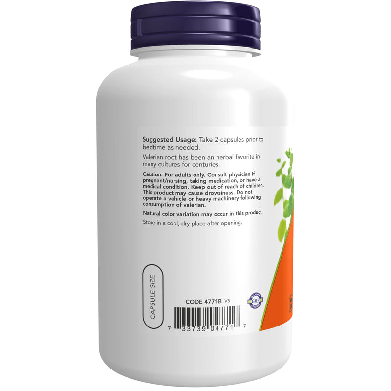 NOW Supplements, Valerian Root (Valeriana Officinalis) 500 Mg, Herbal ...