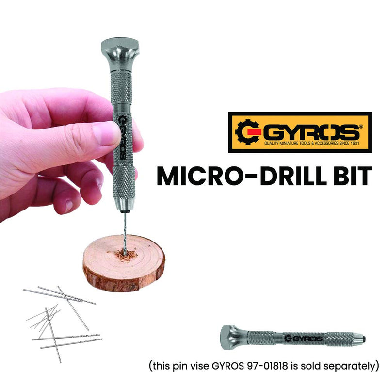 Gyros HSS Wire Gauge Mini Twist Drill Bit Set |Includes 20 Micro High-Speed Steel Bit Sizes #60 to #80 | with Convenient Clear Dome Storage Case (45-22010) Premium HSS - NewNest Australia