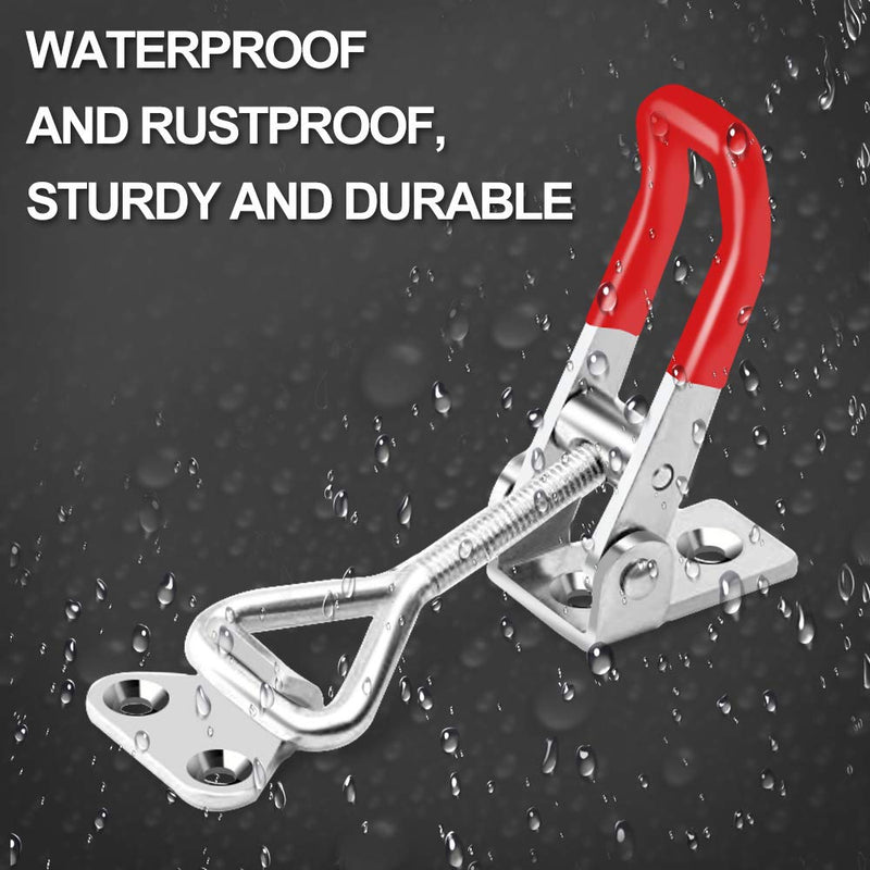 6 Pack Toggle Latch Clamp 4001, Adjustable Toggle Clamp Latch, Smoker Latch Clamps Heavy Duty Toggle Latches, 330Lbs Holding Capacity Pull Latch Clamp for Smoker Lid Jig, Tool Box Case (24PCS Screws) 4001-6PK - NewNest Australia