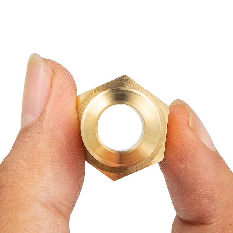 Breezliy 2 PCS Brass Tube Coupler Pipe Flare Fitting Union Connector Gas Adapter 3/8" Male Flare x 1/4 Inch Male Flare 2PCS 3/8 x1/4 - NewNest Australia