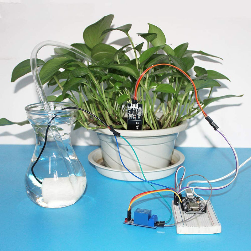 WayinTop Automatic Irrigation DIY Kit Self Watering System with Capacitive Soil Moisture Sensor 1 Channel 5V Relay Module and Water Pump + 1M Vinyl Tubing for Garden Plant Flower Herb Potted - NewNest Australia
