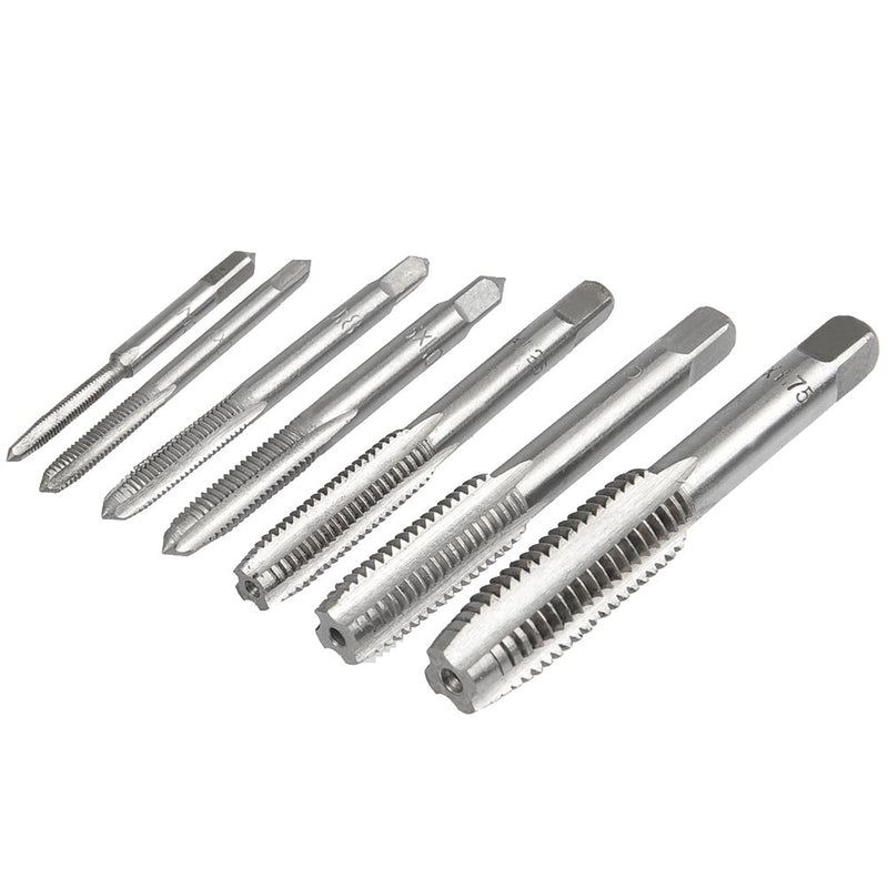 OFNMY 8PCS Tap Wrench Set, Metric Tap Set, Tap Machine Hand Screw Thread Taps Set Thread Metric Plug Tap Drill Bits Set M3 M4 M5 M6 M8 M10 M12 with Adjustable Tap Reamer Wrench Hardware Tool 1/16-1/2" - NewNest Australia