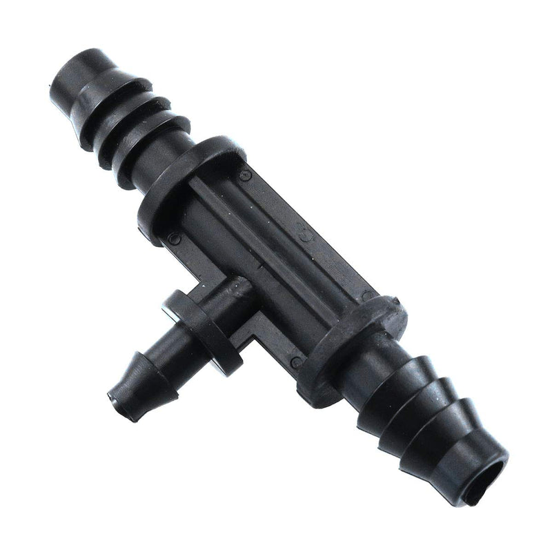 DGZZI Garden Hose Reducing Tee Barb Connector 10PCS Black 3/8 Inch to 1/4 Inch Greenhouse Drip Irrigation Water Splitter for 4 mm Drip Hose - NewNest Australia