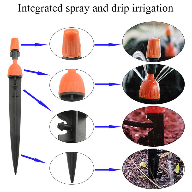 XINGYHENG 50Pcs(25Pairs) Micro Garden Irrigation Kit 360 Degree Adjustable Misting Drippers Atomizing Connector Spray Misting Dripped Closed Integral Emitter Nozzle Sprinkler Irrigation System - NewNest Australia