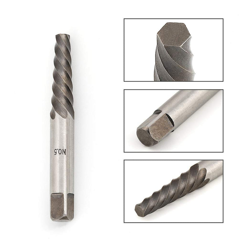 COMOWARE Screw Extractor & Left Hand Drill Bit Set- Broken Bolt Remover HSS M2, 10pcs with Metal Index Case - NewNest Australia