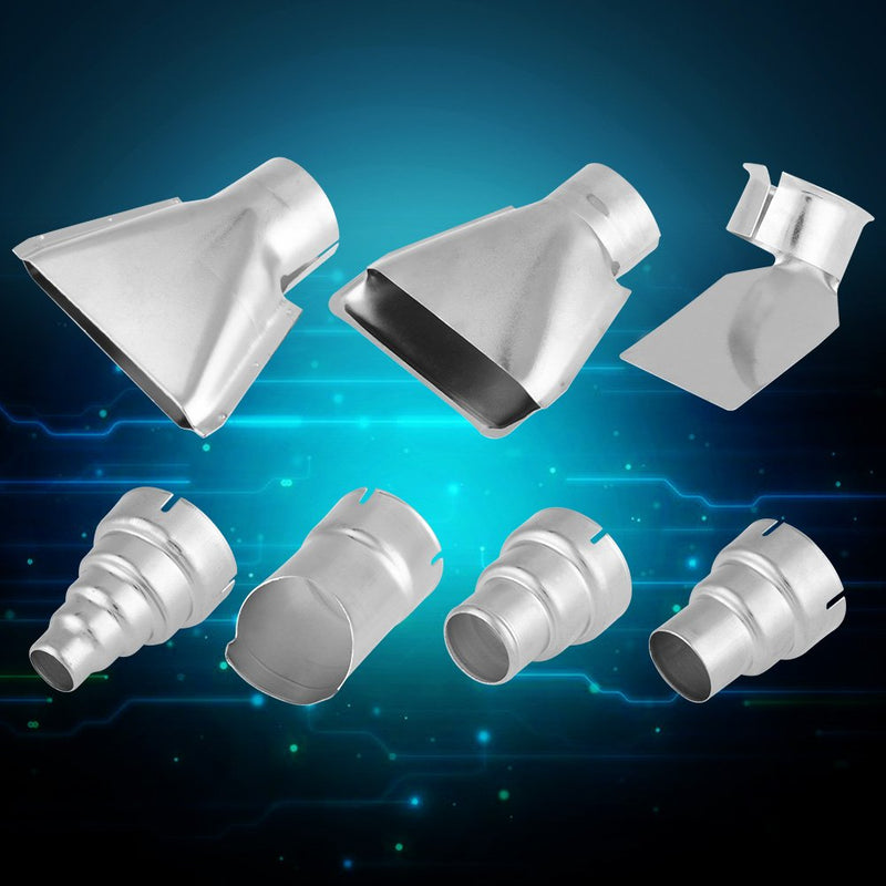 7pcs 35mm Hot Air Gun Nozzle Attachments, Heat Soldering Station Repair Tool Kit Shrink Wrap Welding Accessories for Shrinking Heat Shrink Tube Use - NewNest Australia
