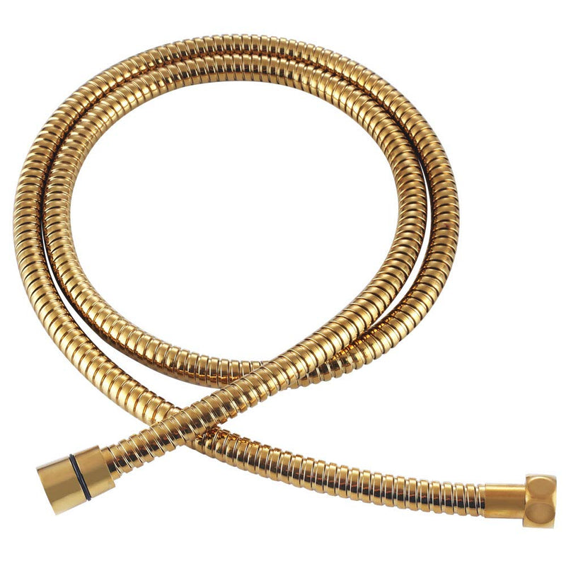 Flexible Shower Hose 59-Inch, APLusee Stainless Steel Replacement Shower Hose with Swivel Brass Adapter, for Shower Head/Bidet Handheld Sprayer Wand 4.9ft, Gold 59" (4.9 ft / 1.5m) - NewNest Australia